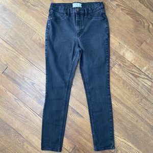 Free People Jeans Women’s 30S Black Skinny Fit High Waist Rise Denim